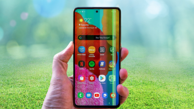 Màn hình điện thoại bị 1 sọc dọc vì sao