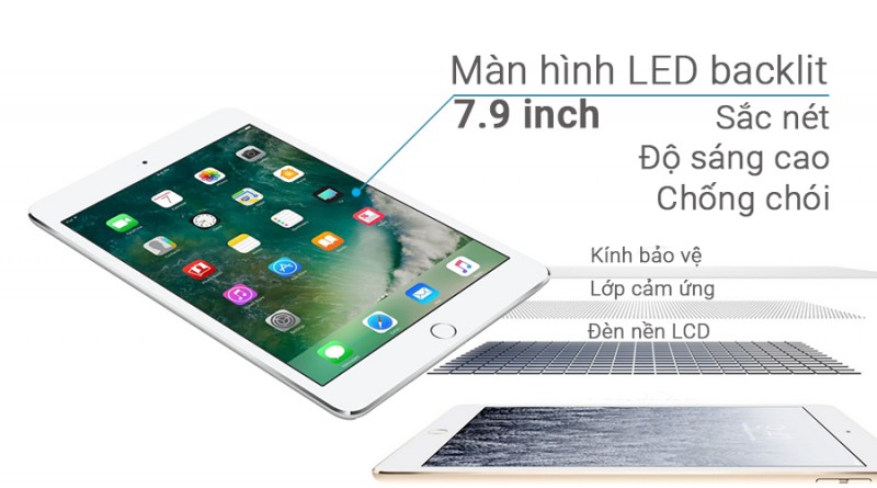 Ipad mini4 gold mới 99% 32gb