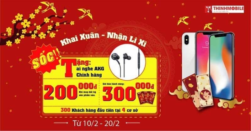 Thỏa sức mua sắm khai xuân nhận lì xì từ Thịnh Mobile